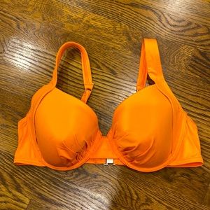 Tommy Bahama 36D orange adjustable strap bikini top sexy balconette